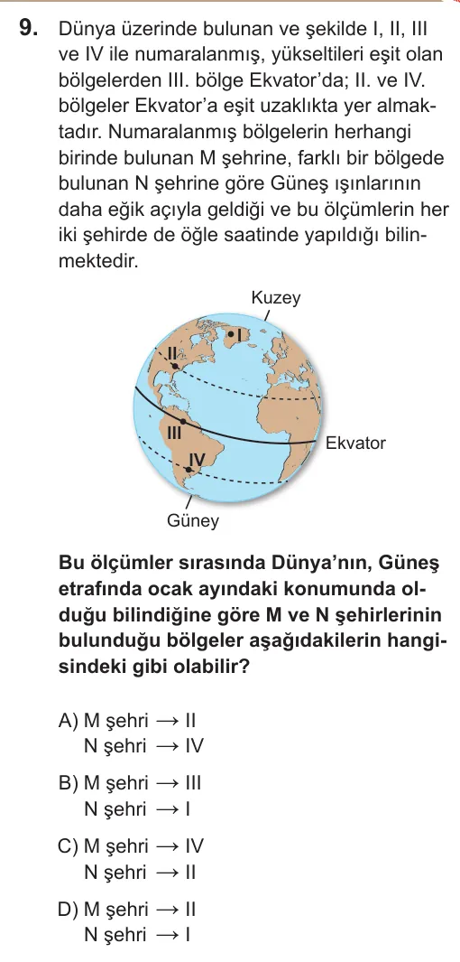 2022 LGS Fen Bilimleri 9. soru