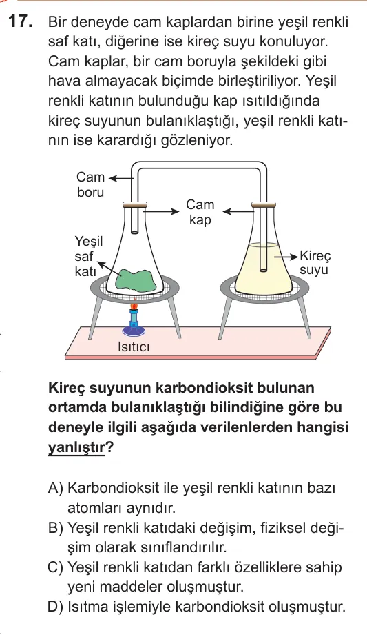 2022 LGS Fen Bilimleri 17. soru