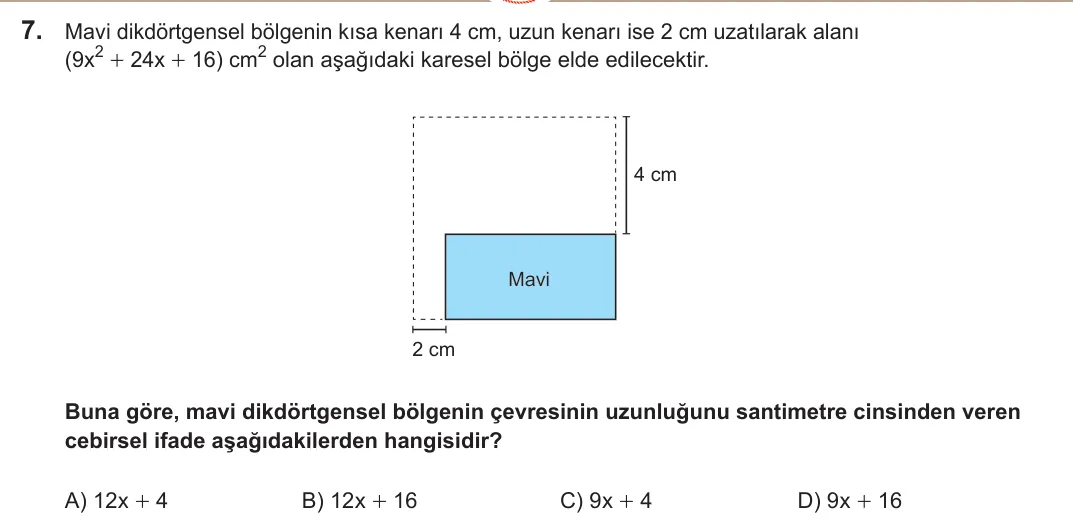 2022 LGS Matematik 7. soru