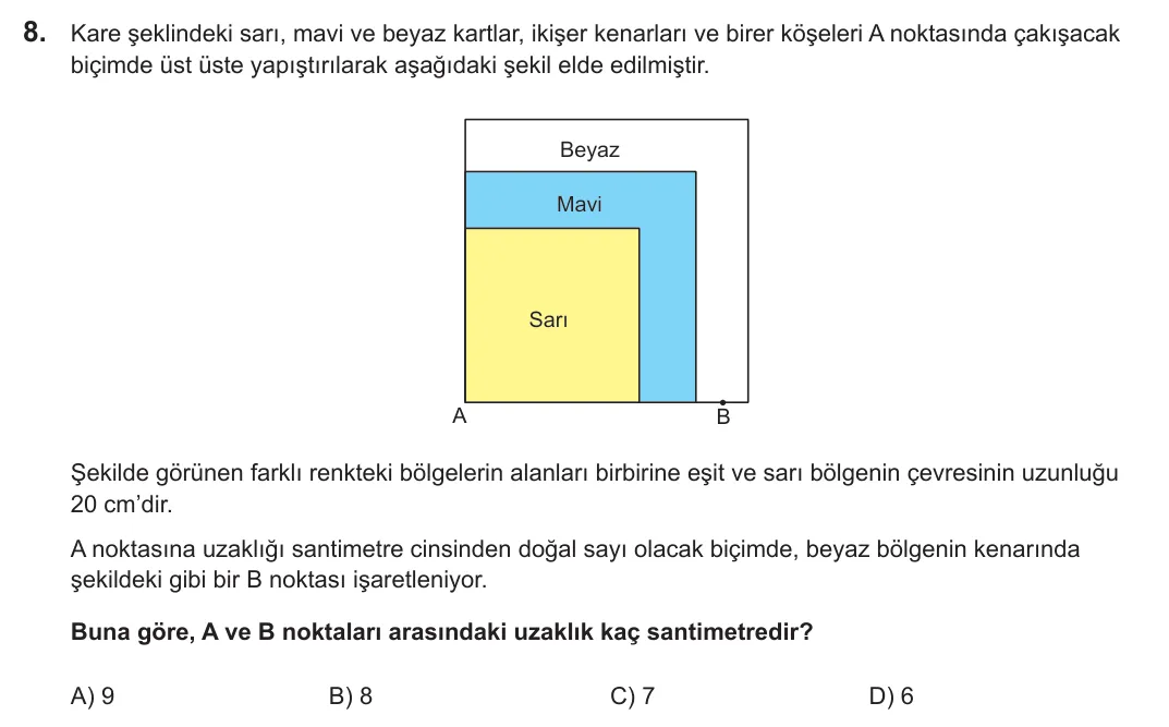 2022 LGS Matematik 8. soru