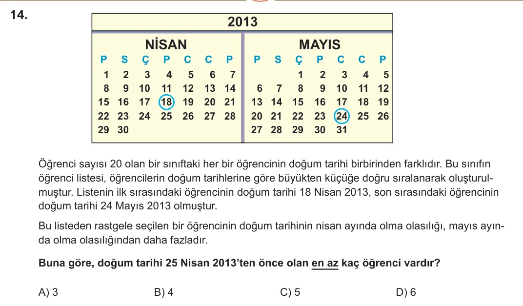 2022 LGS Matematik 14. soru