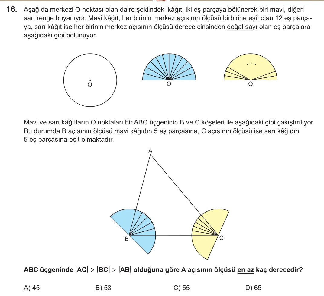 2022 LGS Matematik 16. soru