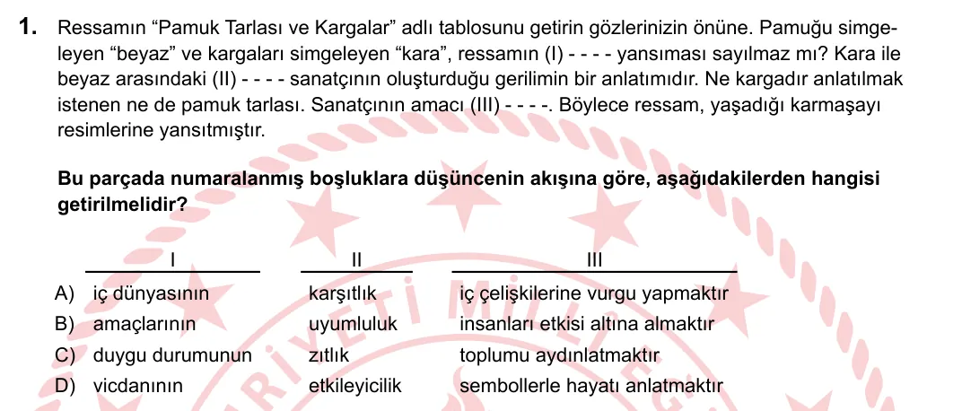 2023 LGS Türkçe 1. soru