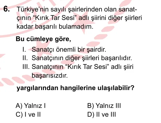 2023 LGS Türkçe 6. soru