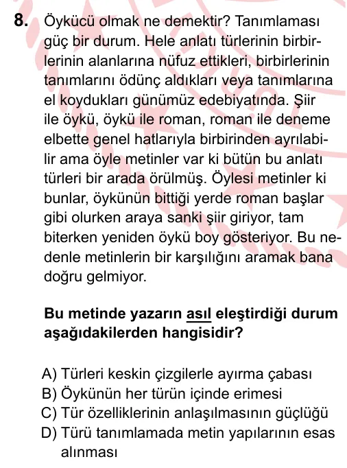 2023 LGS Türkçe 8. soru