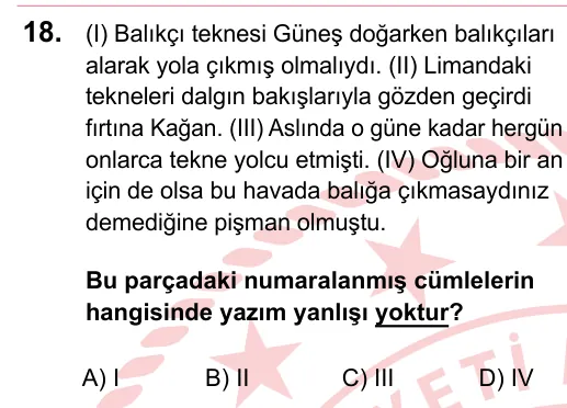 2023 LGS Türkçe 18. soru