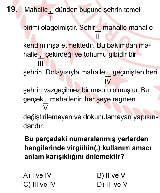 2023 LGS Türkçe 19. soru