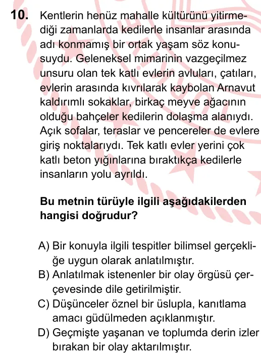2024 LGS Türkçe 10. soru